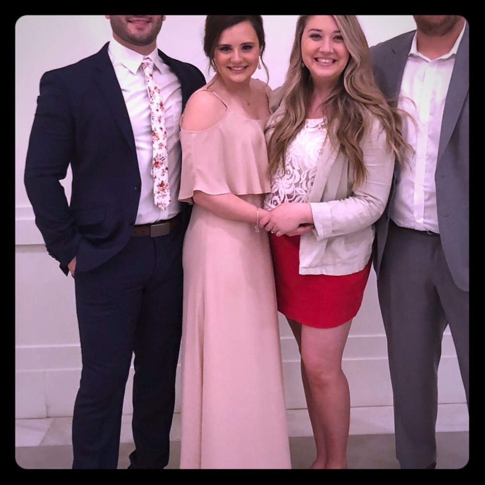 Caitlin Ruffle Maxi Dress- DUSTY BLUSH- SMALL.